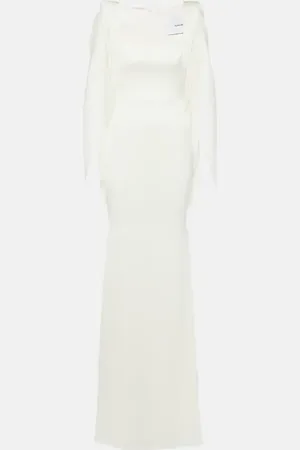 ALEX PERRY Robe longue de mariée Portrait en satin