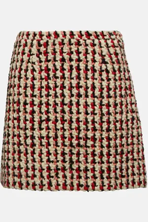 Etro Mini-jupe en tweed de laine mélangée