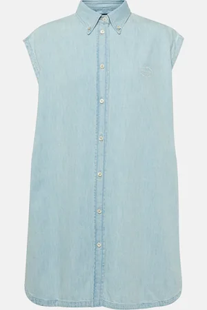 Prada Robe chemise oversize en jean