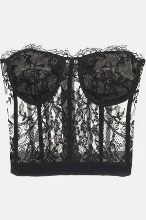 Alexander McQueen Top bustier en dentelle