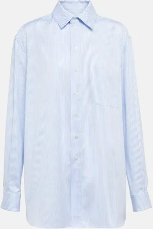 Saint Laurent Chemise Cassandre rayée en coton