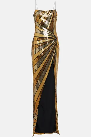 Balmain Robe longue à sequins