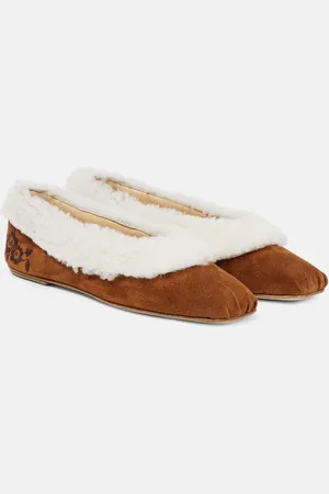 MAGDA BUTRYM Ballerines brodées en shearling