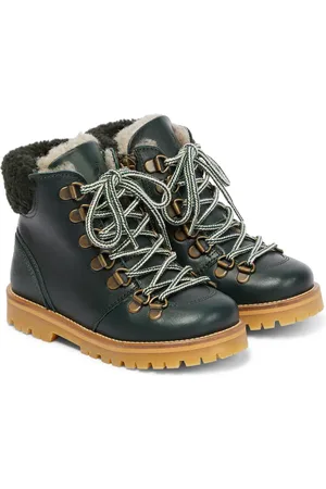 Petit Nord Bottines en cuir à shearling