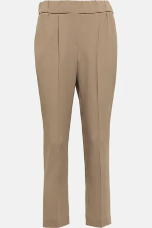 Brunello Cucinelli Pantalon slim en crêpe