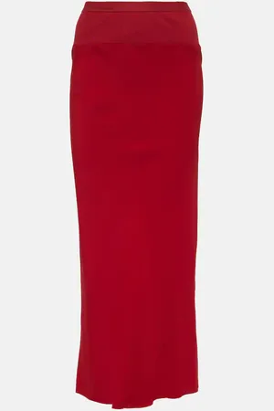 Rick Owens Jupe midi à taille haute