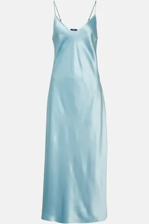 Joseph Robe longue Clea en satin de soie