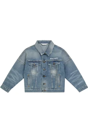 Palm Angels Veste en jean imprimée