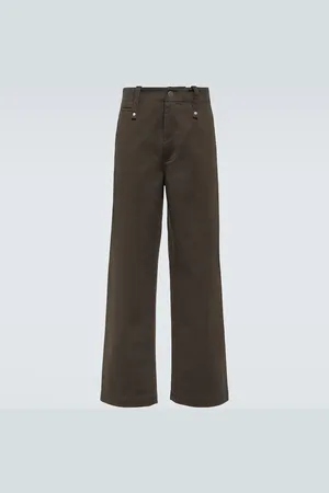 Burberry Pantalon droit en sergé de coton