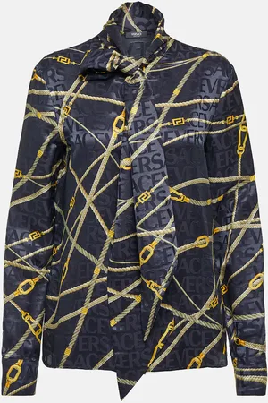 VERSACE Blouse Greca Nautical