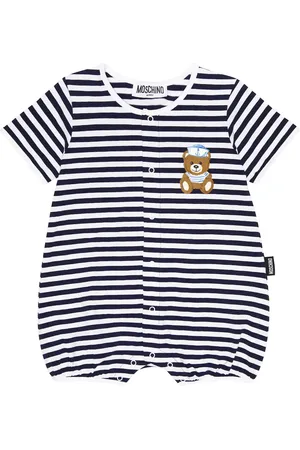 Moschino Bébé – Combi-short rayé en coton mélangé