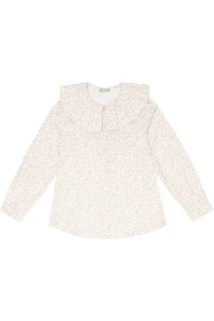 Il gufo Blouse en coton à fleurs