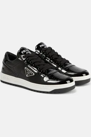 Prada Baskets Downtown en cuir verni