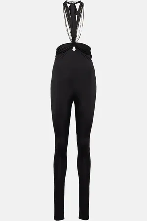 The Attico Pantalon slim Ruby à taille haute