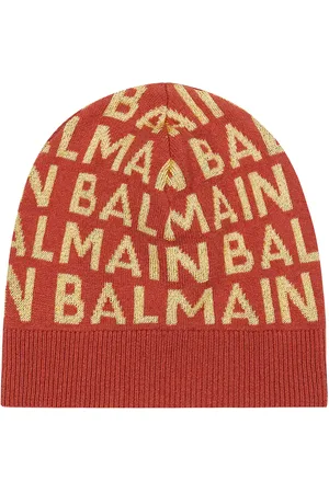 Balmain Bonnet en laine mélangée à logo