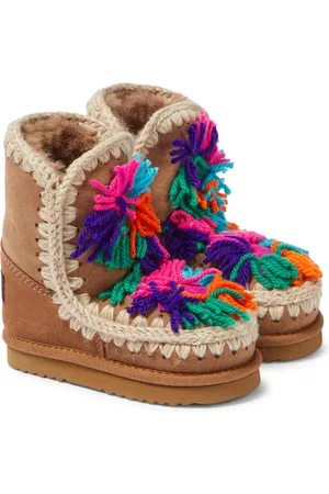 Mou Bottes en daim à fleurs