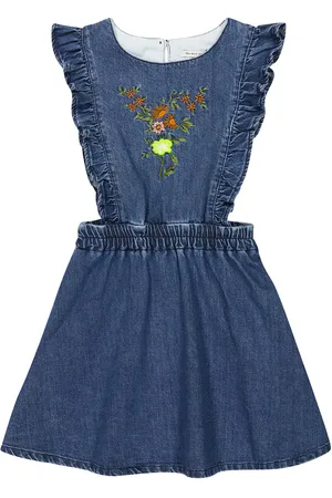 The New Society Robe Allegria brodée en jean