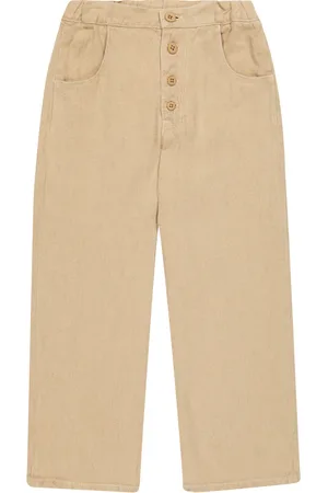 Caramel Pantalon droit Erodium en lin