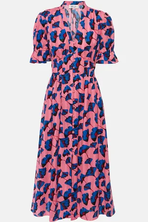 Diane von Furstenberg Robe midi Erica imprimée en coton
