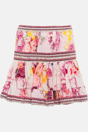 Camilla Mini-jupe en soie à fleurs