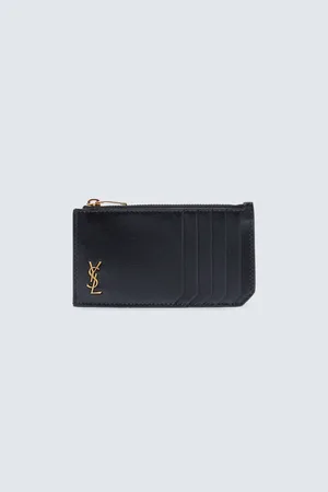 Saint Laurent Porte-cartes Tiny Cassandre Fragment en cuir