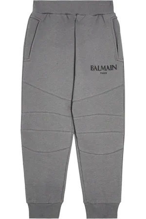 Balmain Pantalon de survêtement en coton à logo