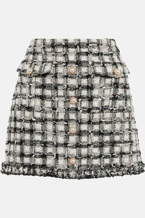 LOVESHACKFANCY Mini-jupe Nate en tweed