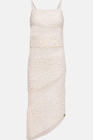 DION LEE Robe longue en lin et coton mélangés