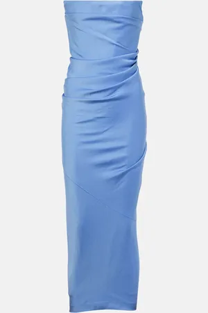 ALEX PERRY Robe midi bustier en crêpe