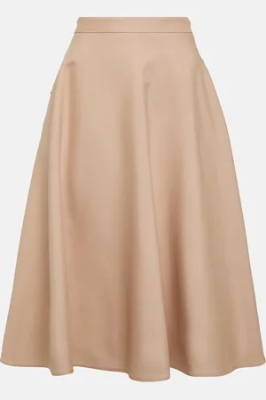 VALENTINO Jupe midi VGold en Crêpe Couture