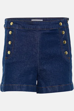 Frame Short Sailor en jean à taille haute
