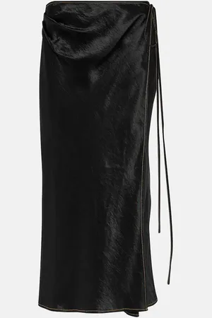 Acne Studios Jupe portefeuille en satin