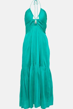 Isabel Marant Robe midi Birona en coton et soie