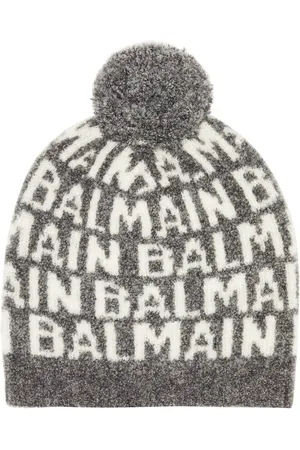 Balmain Bonnet en laine mélangée à pompon