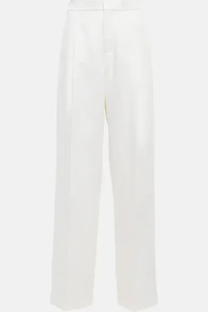 Chloé Chloé Pantalon droit à taille mi-haute en lin