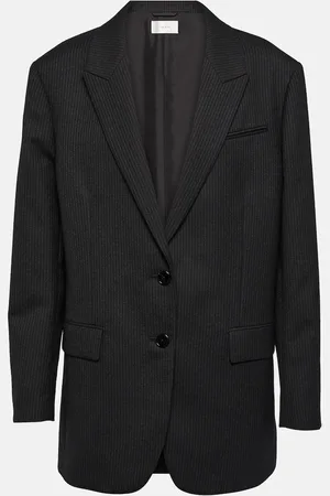 The Row Blazer rayé en laine vierge