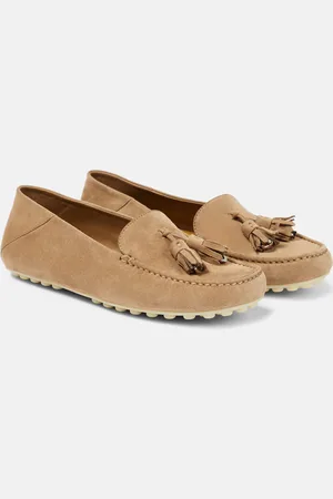 Loro Piana Mocassins Dot Sole en daim