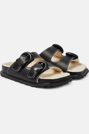Marine Serre Mules en cuir