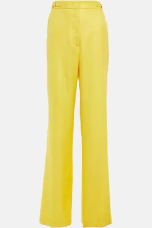 GABRIELA HEARST Pantalon droit en laine, soie et lin