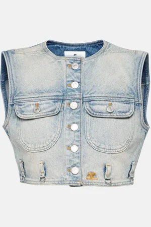 Courrèges Courrèges Veste sans manches raccourcie en jean