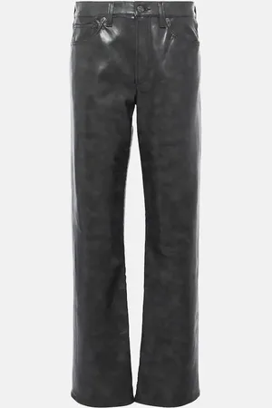 AGOLDE Pantalon droit Sloane en cuir