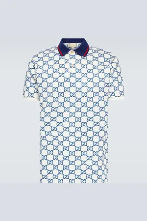 Gucci Polo GG en piqué de coton mélangé