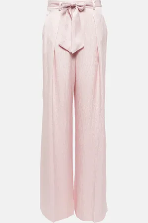 GABRIELA HEARST Pantalon ample à taille haute en soie