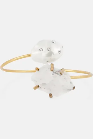 Erdem Bracelet plaqué or à perles