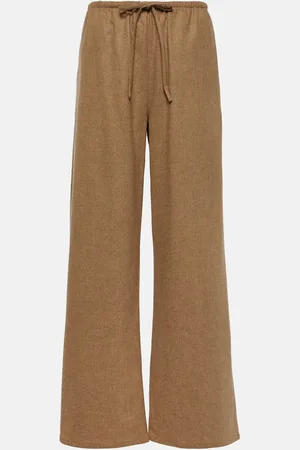 ASCENO Pantalon ample en laine et cachemire