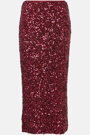 ROTATE Jupe midi à sequins