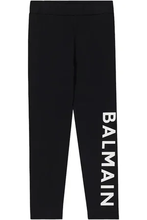 Balmain Legging en coton mélangé à logo