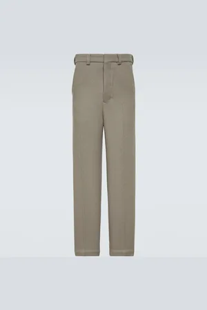 Ami Pantalon droit en laine mélangée
