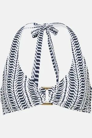 Heidi Klein Haut de bikini Indigo Urchin imprimé