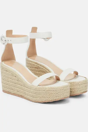 Gianvito Rossi Espadrilles compensées Portofino en cuir
